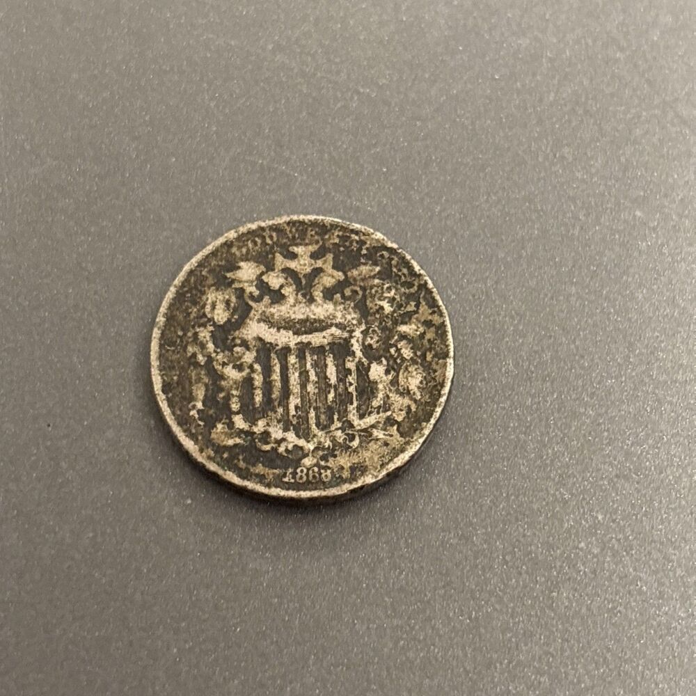 1868 Shield Nickel - Fine Details: Pitted